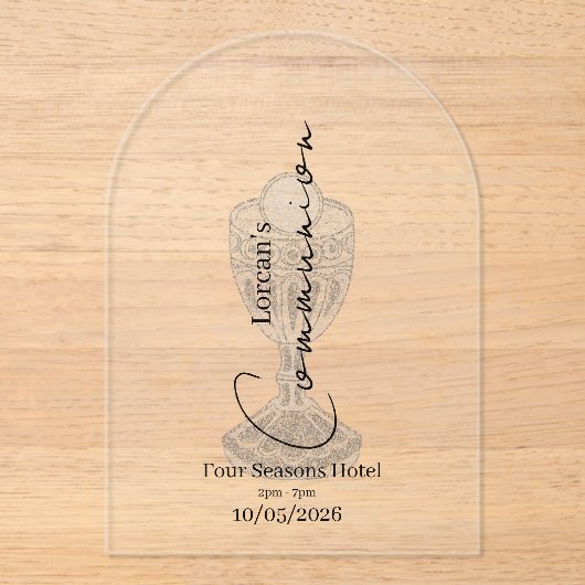 First Holy Communion Party Invitation アクリル招待状 (正面)