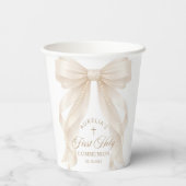First Holy Communion Pearl Bow Paper Cups 紙コップ (裏面)
