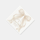 First Holy Communion Pearls Bow Napkins スタンダードカクテルナプキン (角)