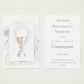 First Holy Communion remembrance card (正面&裏面)