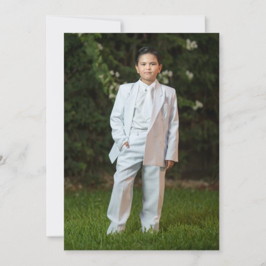 First Holy Communion SmoreおもしろいCampfireの写真 招待状 (裏面)