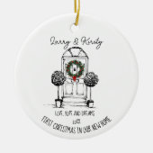 First Home Names編集可能メッセージCrismas Ornam セラミックオーナメント (正面)