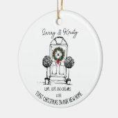 First Home Names編集可能メッセージCrismas Ornam セラミックオーナメント (左)