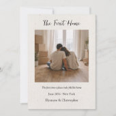 First Home Personalized Housewarming Keepsake Card (正面)