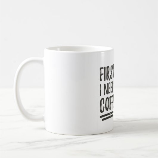 First I Need Coffee Pup コーヒーマグカップ (左)