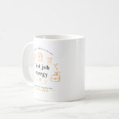 First Job Energy | 落書きモノグラム コーヒーマグカップ (正面左)