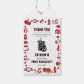 First Knockout Boxing 1st Birthday – Fun Kids ギフトタグ (正面)