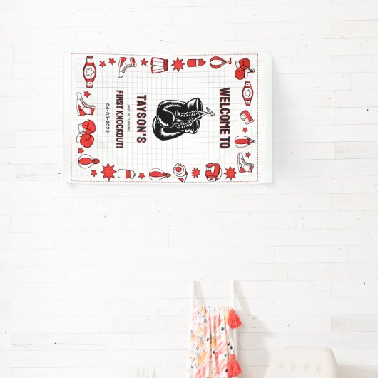 First Knockout Boxing 1st Birthday – Fun Kids 横断幕 (インサイチュ)