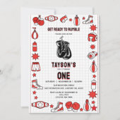 First Knockout Boxing 1st Birthday – Fun Kids Part 招待状 (正面)