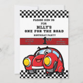 FIRST LAP、ホワイト ONE FOR THE ROAD BOY 1st BIRTHDAY 招待状 (正面)