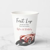 First Lap レースカー 1歳の誕生日  紙コップ (正面)