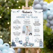 First Lap Around The Track Birthday Milestone Sign ポスター