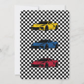 First Lap Around The Track Boys 1st Birthday Party 招待状 (裏面)