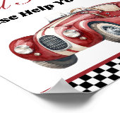 First Lap Around The Track Fuel Station Sign  ポスター (角)