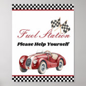 First Lap Around The Track Fuel Station Sign  ポスター (正面)