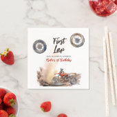 First Lap Little Racer 1st Birthday スタンダードカクテルナプキン (インサイチュ)