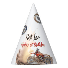 First Lap Little Racer 1st Birthday パーティーハット