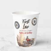 First Lap Little Racer 1st Birthday 紙コップ (裏面)