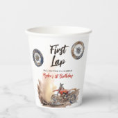 First Lap Little Racer 1st Birthday 紙コップ (正面)