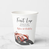 First Lap Race Car 1st Birthday  紙コップ (裏面)