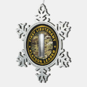 First Lieutenant 1LT Platoon Leader スノーフレークピューターオーナメント (右)