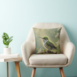 First Light Kin Hummingbird Throw Pillow クッション