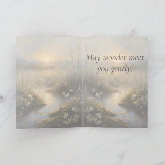 First Light Kin Unicorn Greeting Card  カード (内部)