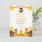 First Lohri Celebration Card with Photo 招待状 (スタンド正面)