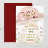First Magical Mushroom Birthday Invitation 招待状 (正面/裏面)