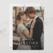 First Married Christmas Merrier Together Photo シーズンカード (正面)