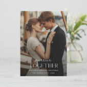 First Married Christmas Merrier Together Photo シーズンカード (スタンド正面)