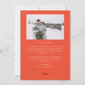 First Married Christmas Newlywed Photo Red シーズンカード (裏面)