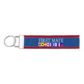 First Mateのタイトル航海の信号が名前にフラグを設定 リストバンドキーホルダー (鍵左)