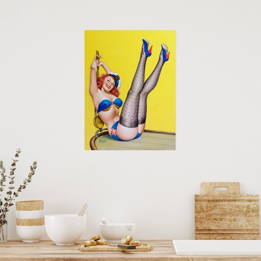 First Mate by Peter Driben 1953 ポスター (キッチン)