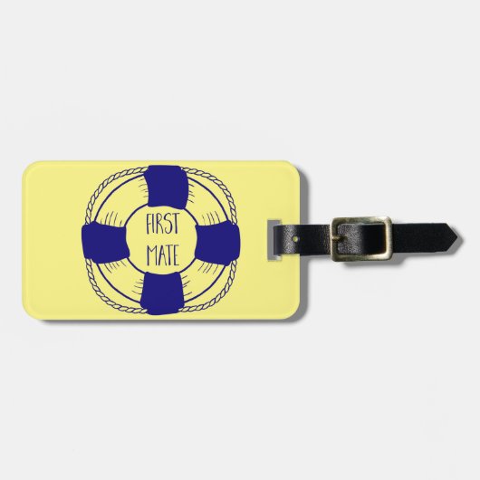 First Mate with Life Preserver ラゲッジタグ (正面横)