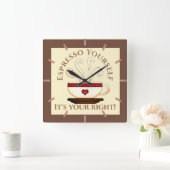 First Modification: Espresso Yourself スクエア壁時計 (ホーム)