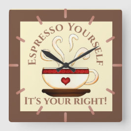 First Modification: Espresso Yourself スクエア壁時計