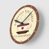 First Modification: Espresso Yourself ラウンド壁時計 (傾斜)