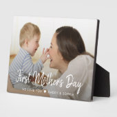 First Mother Dayスクリプトモダンベビー写真 フォトプラーク (側面)