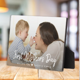 First Mother Dayスクリプトモダンベビー写真 フォトプラーク
