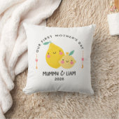 First Mother’s Day 2026 Cute Lemon Mom & Baby  クッション (ブランケット)