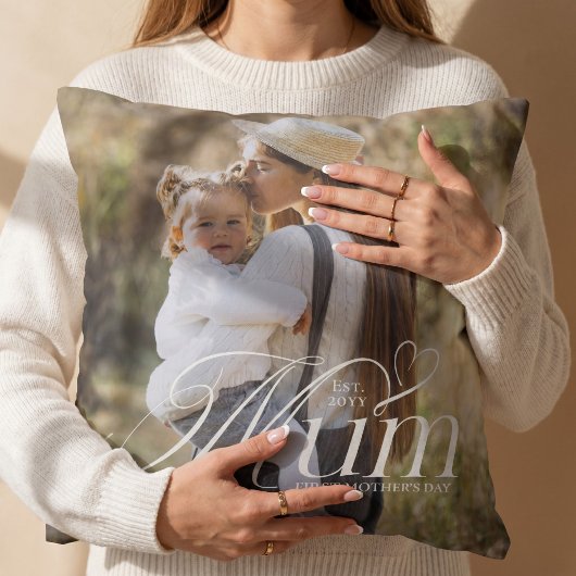 First Mother’s Day Mum Baby Photo Keepsake Gift クッション