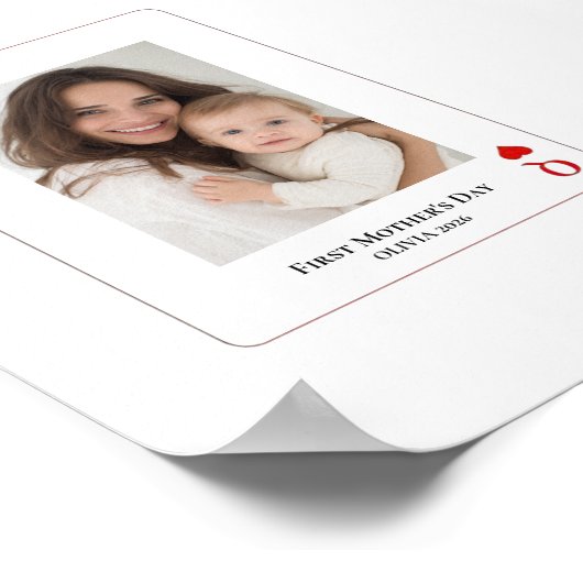 First Mother’s Day Personalized Photo  ポスター (角)