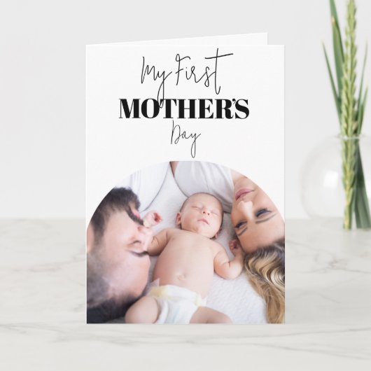 First Mothers Dayスクリプトアーチ写真 カード (正面)