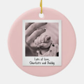 First Mother's Dayスナップショットスタイルフォトキープサケ セラミックオーナメント (裏面)