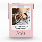 First Mother's Dayスナップショットスタイルフォトキープサケ フォトブロック (正面)