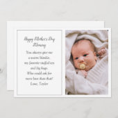 First Mother's Dayフォトカードベビー シーズンカード (正面/裏面)