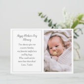 First Mother's Dayフォトカードベビー シーズンカード (スタンド正面)