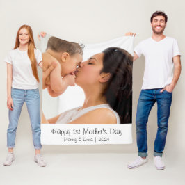 First Mother's Dayフォトギフト フリースブランケット