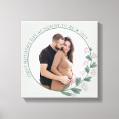 First Mothers Dayフォトワイルドフラワーフローラ枠 キャンバスプリント (正面)